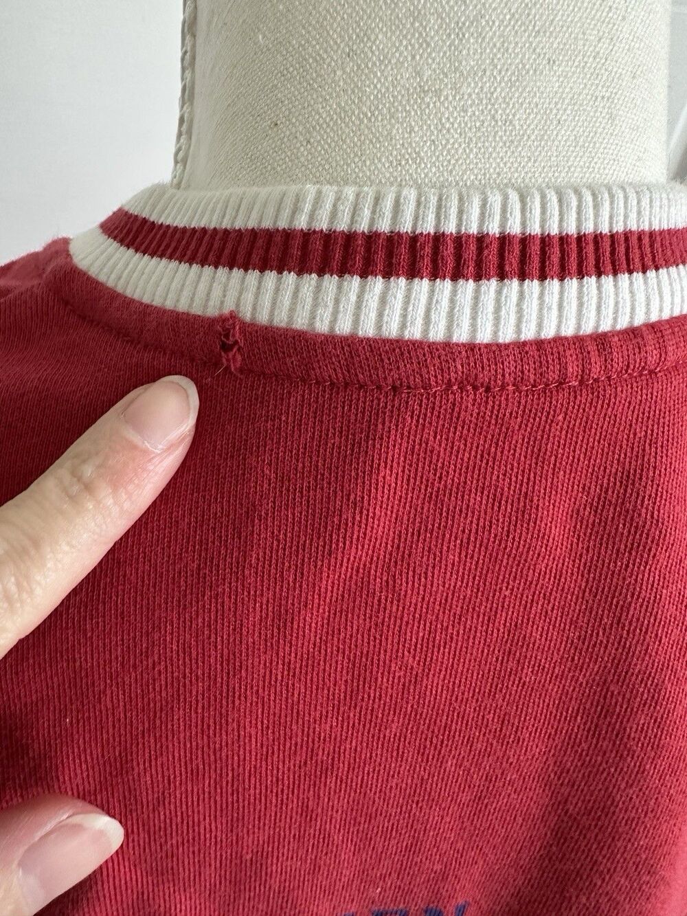 Walt Disney World 71 Mickey Mouse #1 Fan Varsity Jacket Red White Youth XL Retro - Picture 5 of 11